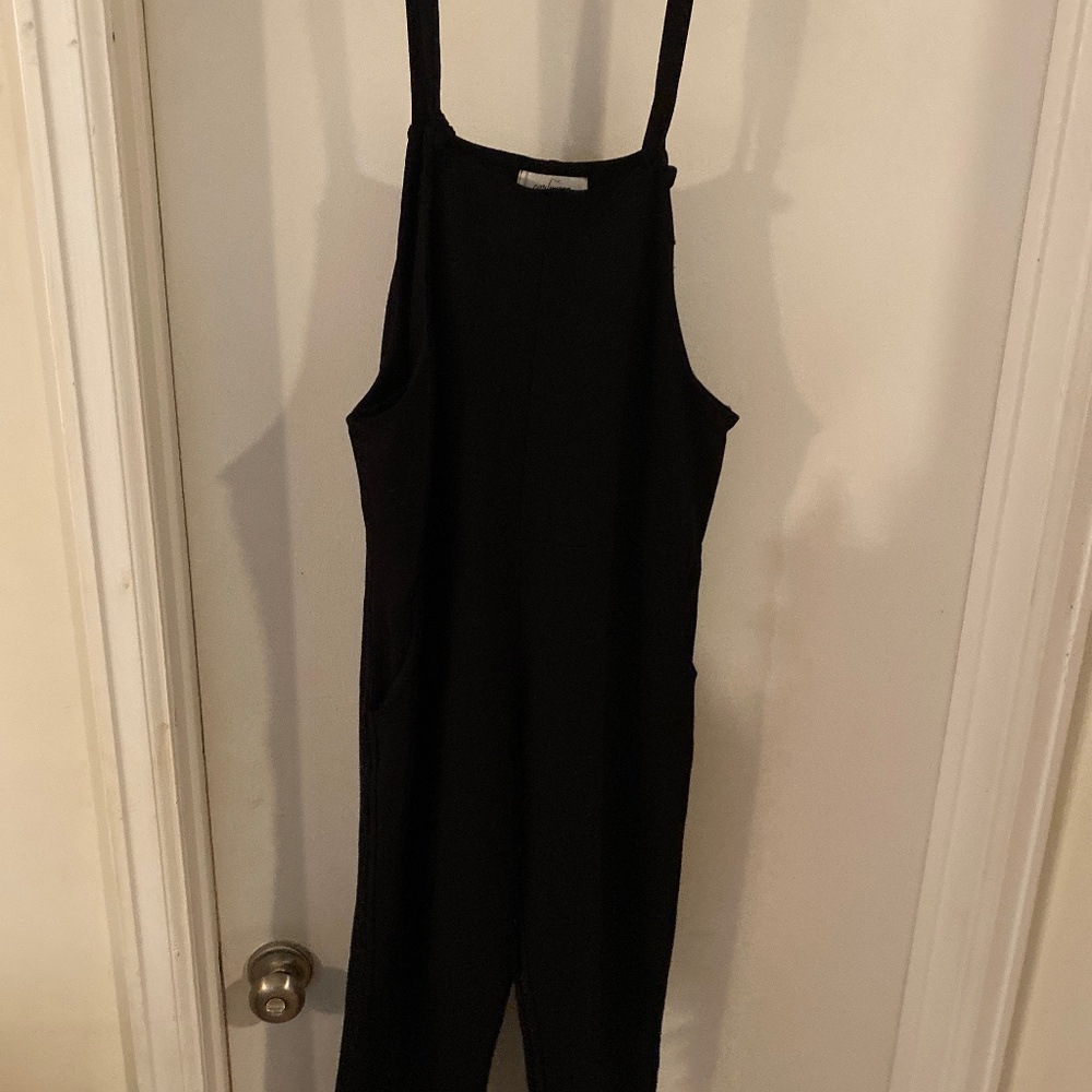 Black stretchy overalls